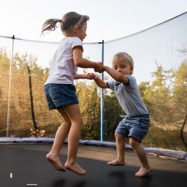 10FT Outdoor Trampoline with Enclosure Net and Ladder