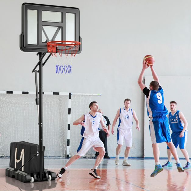 Portable Basketball Hoop System with Easy Height Adjustment