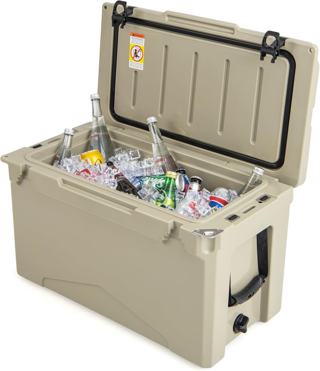 47L Insulated Portable Ice Chest with Integrated Cup Holders