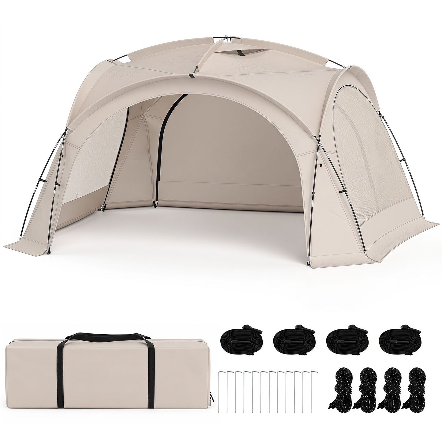 Easy Setup Dome Canopy Tent with Roof Vents and Carrying Bag