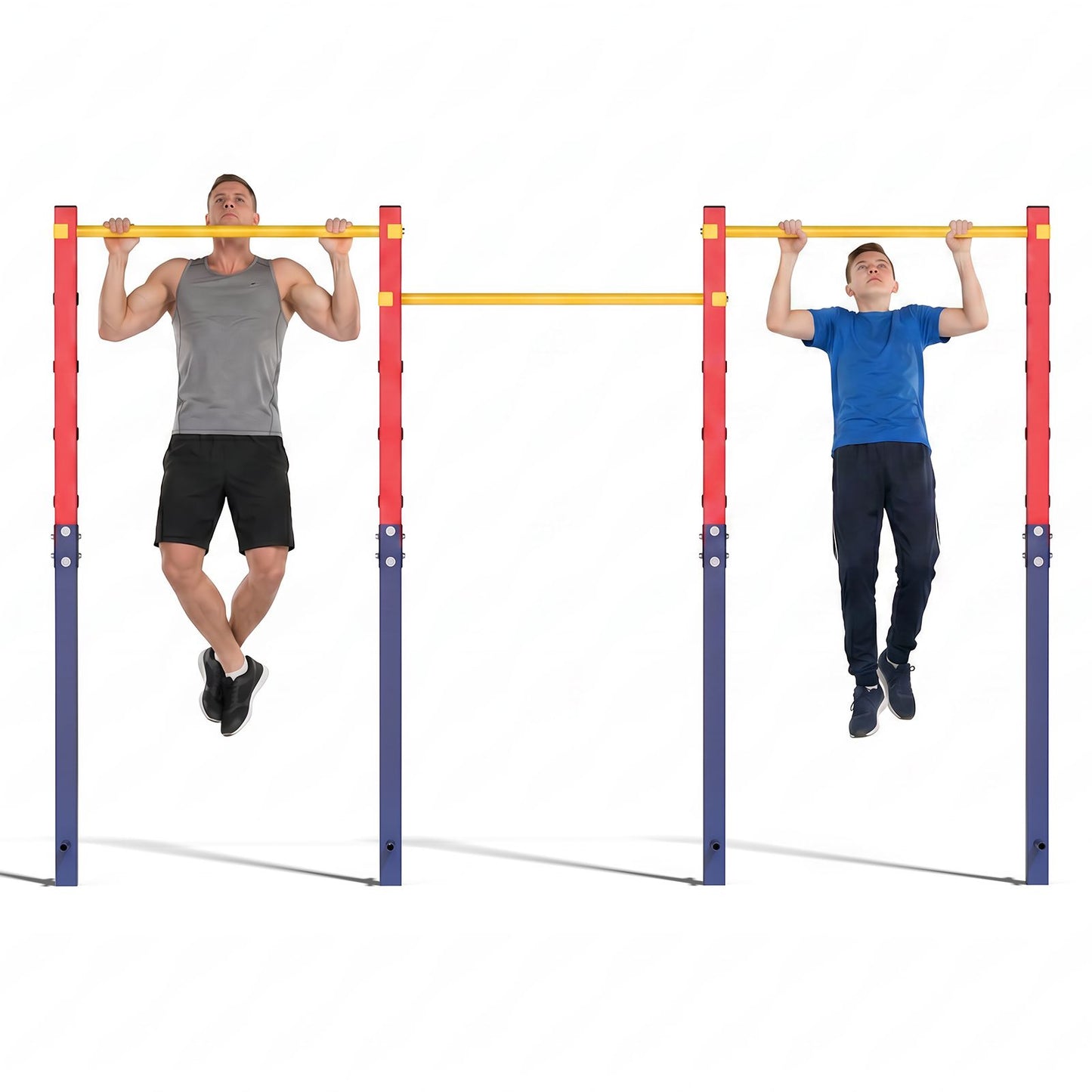 220 kg In-Ground Pull Up Bar with 5 Adjustable Heights and Anchors