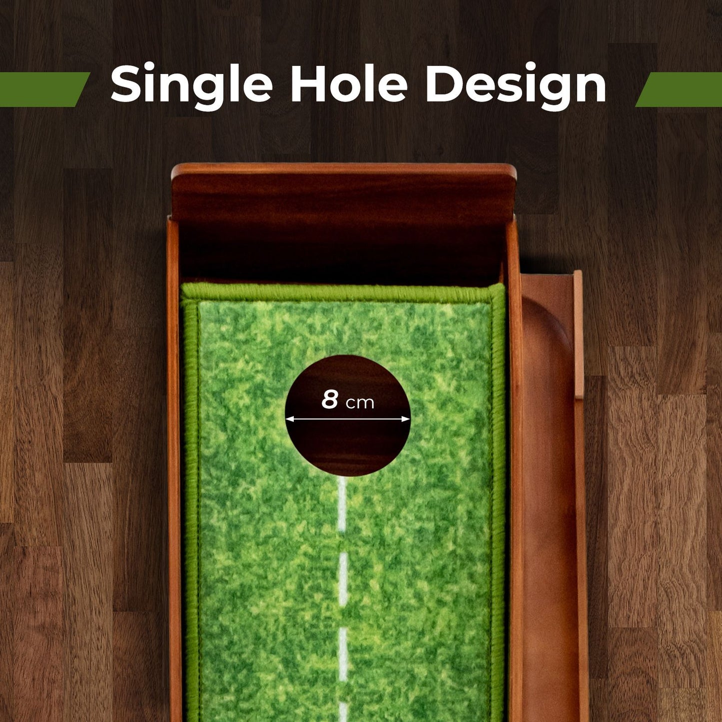Indoor Outdoor Golf Putting Mat with Auto Ball Return and 3 Balls