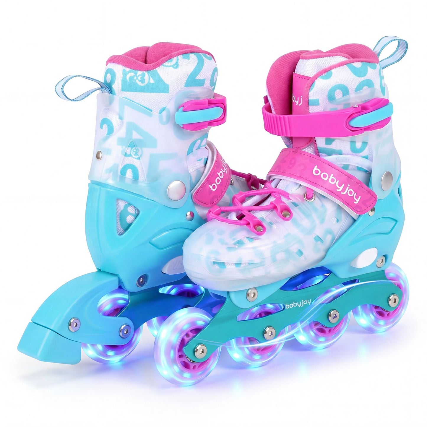 Kids Inline Skates with Light Up Wheels and Safety Protection for Beginners
