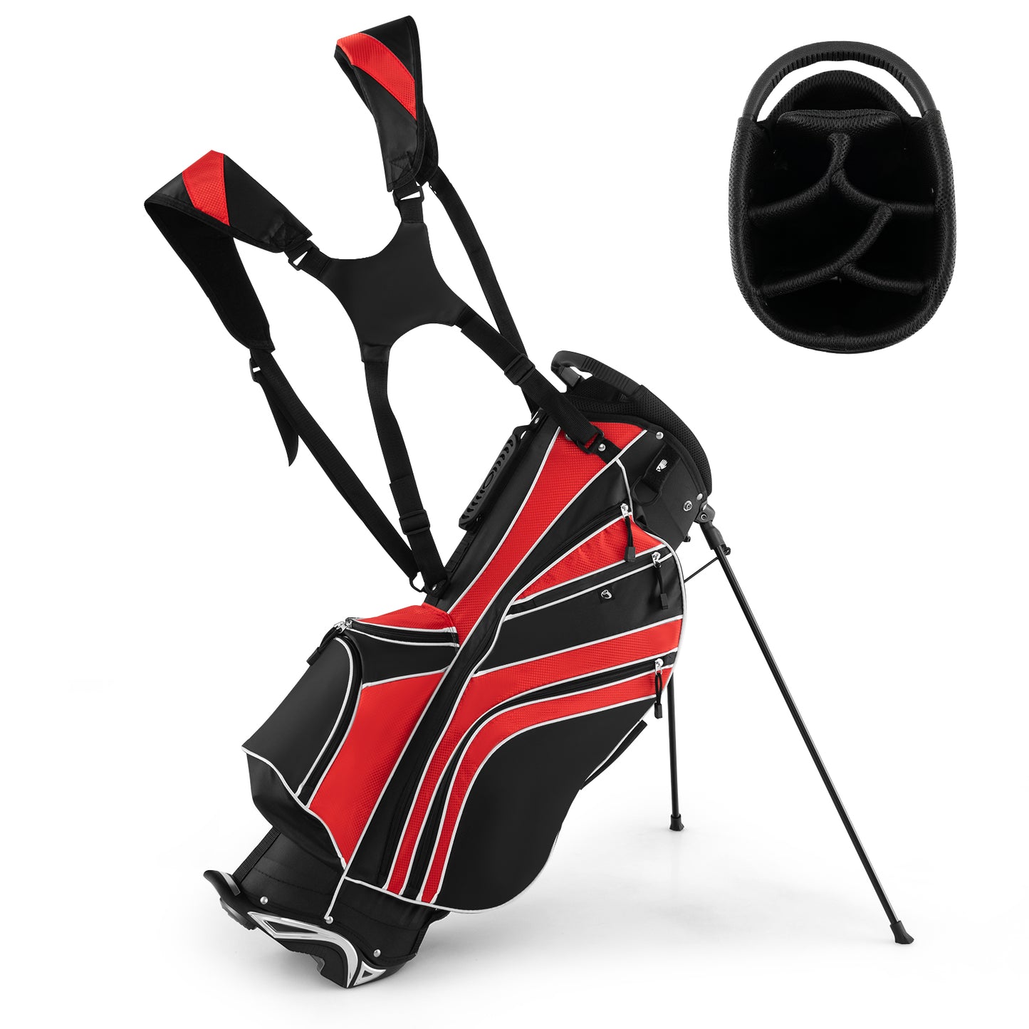 Stand Bag Golf Club Bag with 6 Way Organizer Divider Top