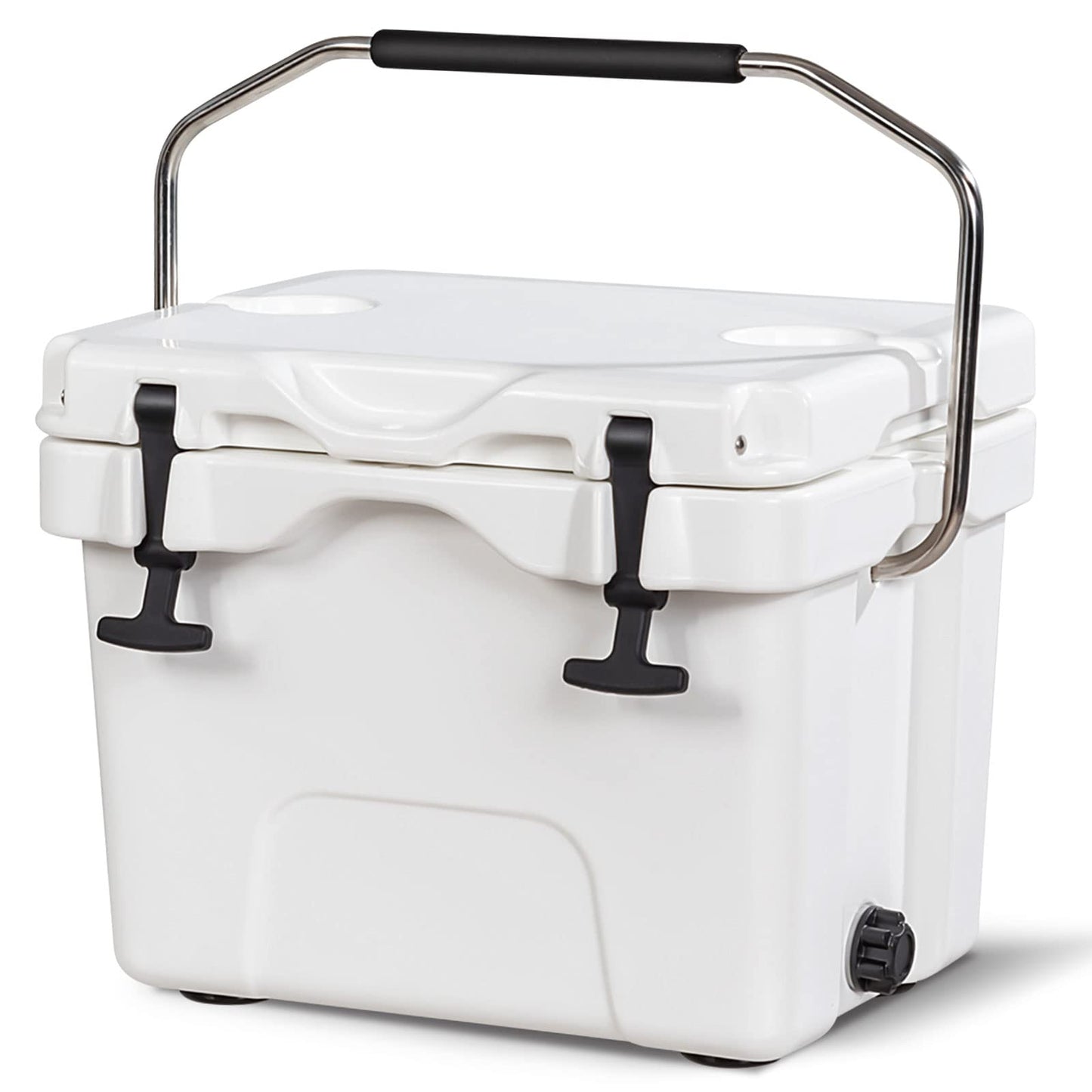 Gymax 16 Quart Cooler 24 Can Insulated Ice Chest Box with Heavy Duty Handle and 2 Cup Holders