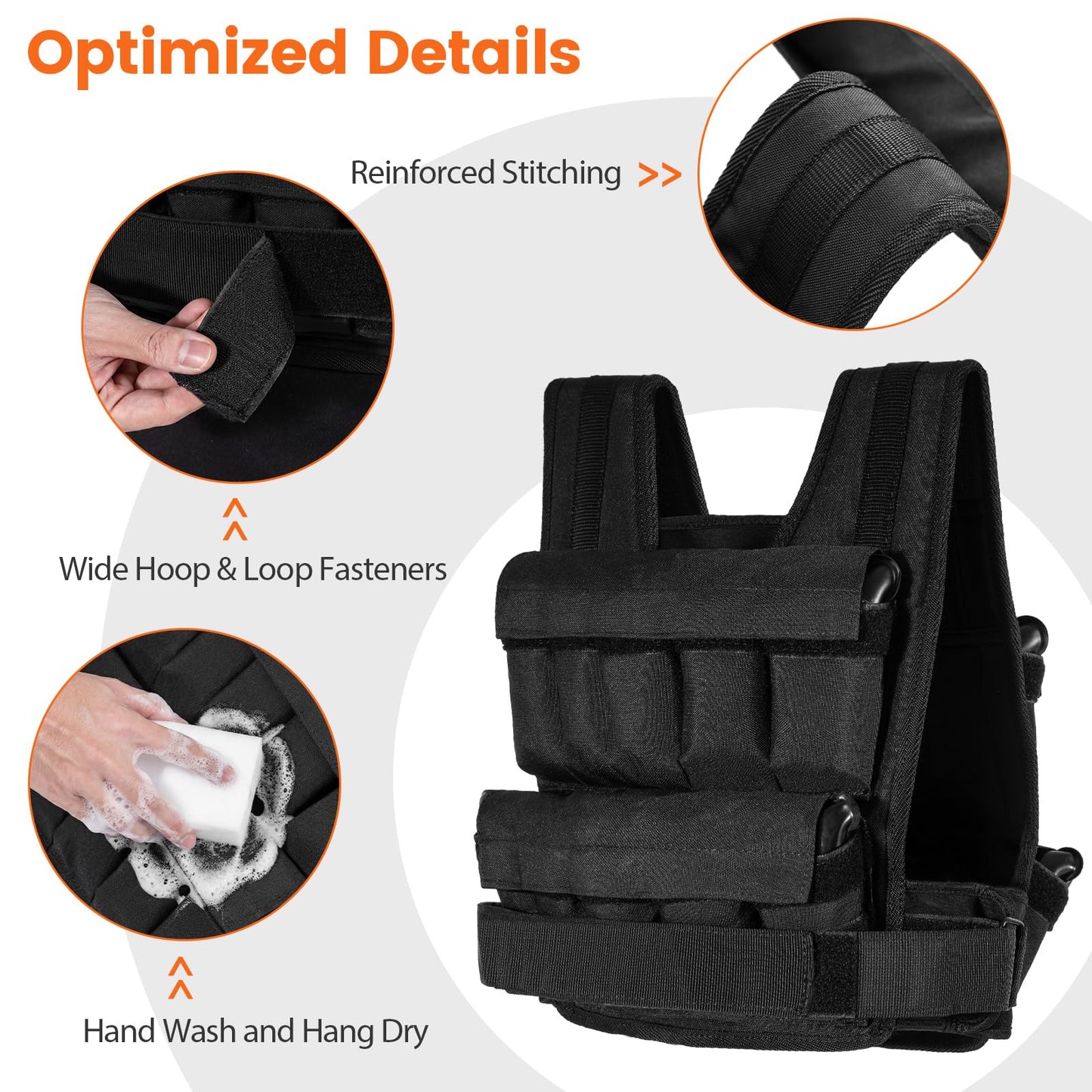 Heavy-Duty Weighted Workout Vest for Strength Training and Running