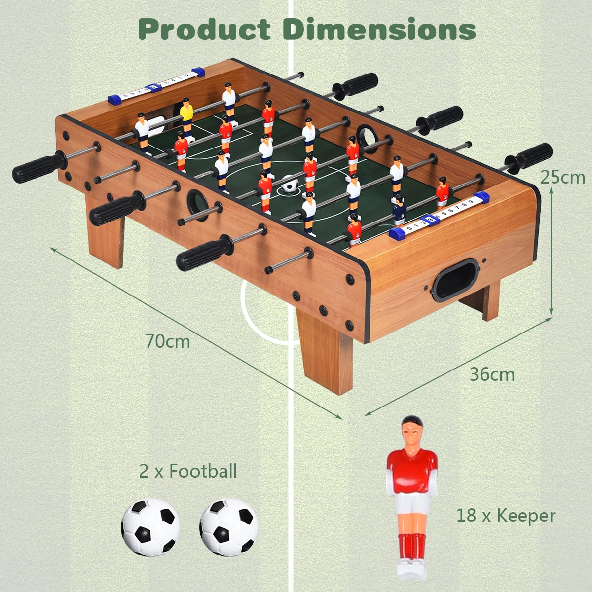 Tabletop Foosball Table for Game Room