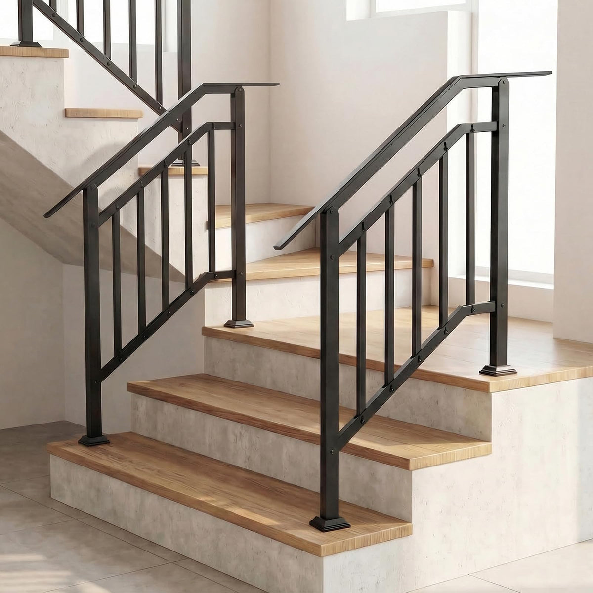 2 Pack Handrails for Outdoor Steps with Adjustable Angle