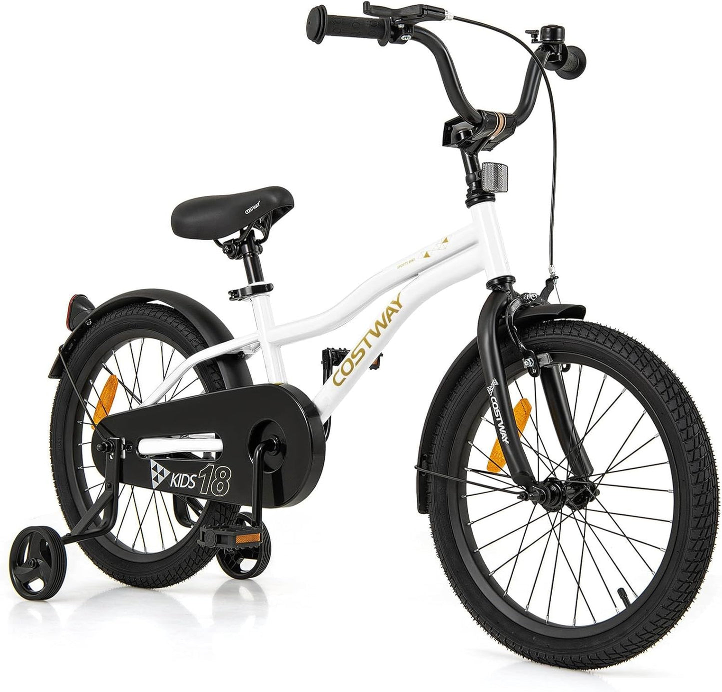 12/14/16/18 Inch Kids Bike Adjustable with Removable Training Wheels for Aged 3-8
