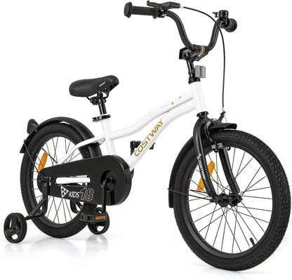12/14/16/18 Inch Kids Bike Adjustable with Removable Training Wheels for Aged 3-8