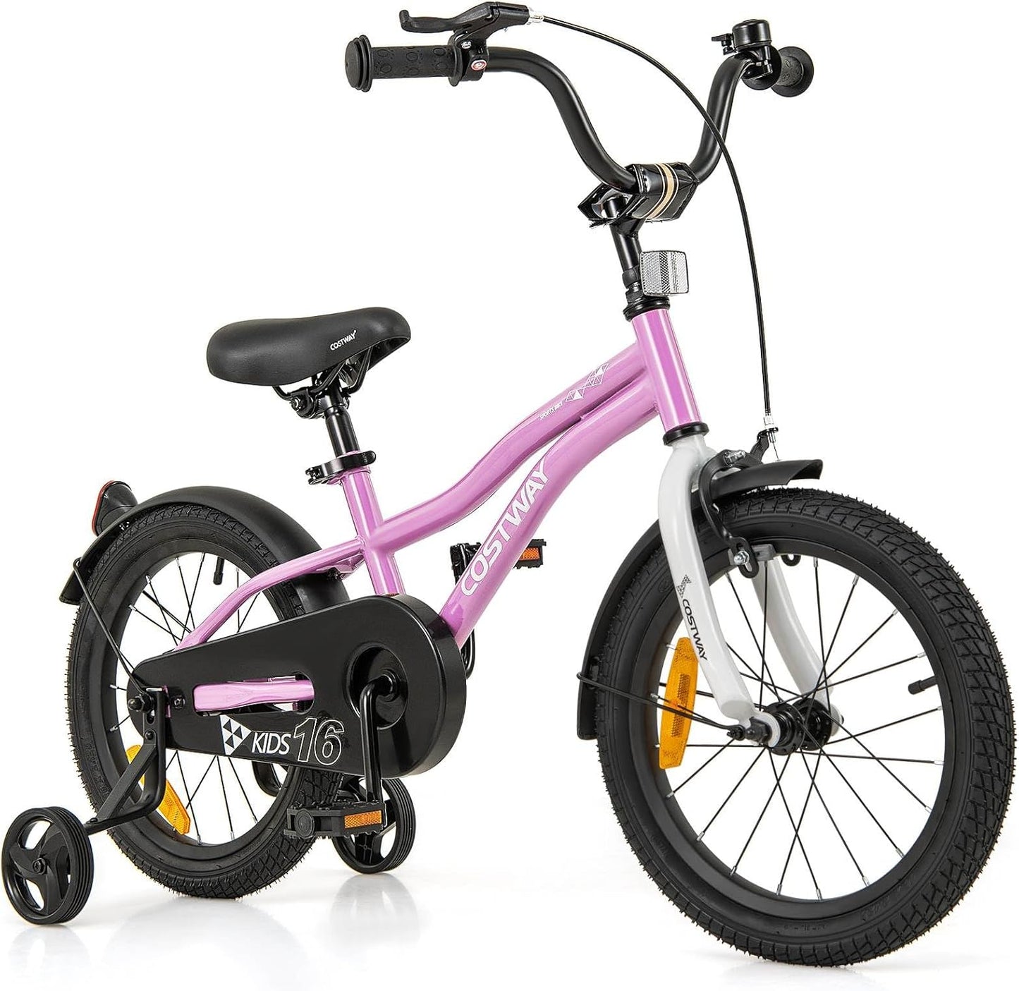 12/14/16/18 Inch Kids Bike Adjustable with Removable Training Wheels for Aged 3-8