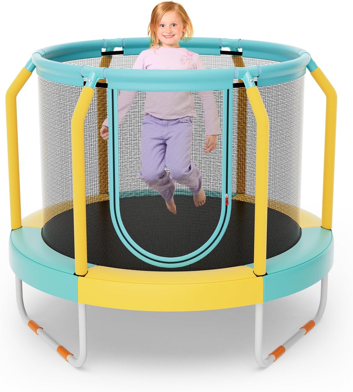 Mini Trampoline with Enclosure for Boys & Girls Age 3-6 Years Old