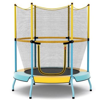 48 Inch Trampoline for Kids with Safety Enclosure Net and Curved Metal Legs