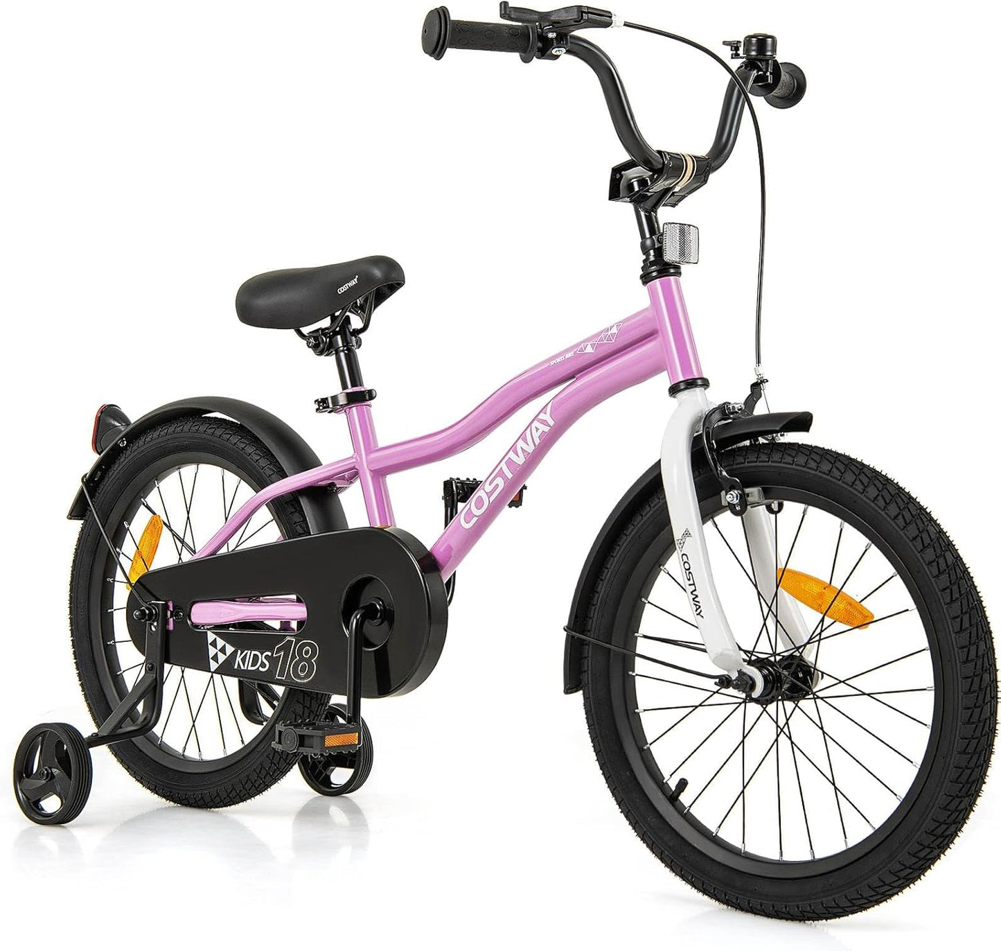 12/14/16/18 Inch Kids Bike Adjustable with Removable Training Wheels for Aged 3-8