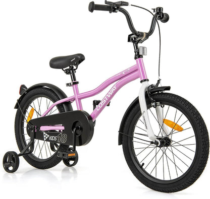 12/14/16/18 Inch Kids Bike Adjustable with Removable Training Wheels for Aged 3-8