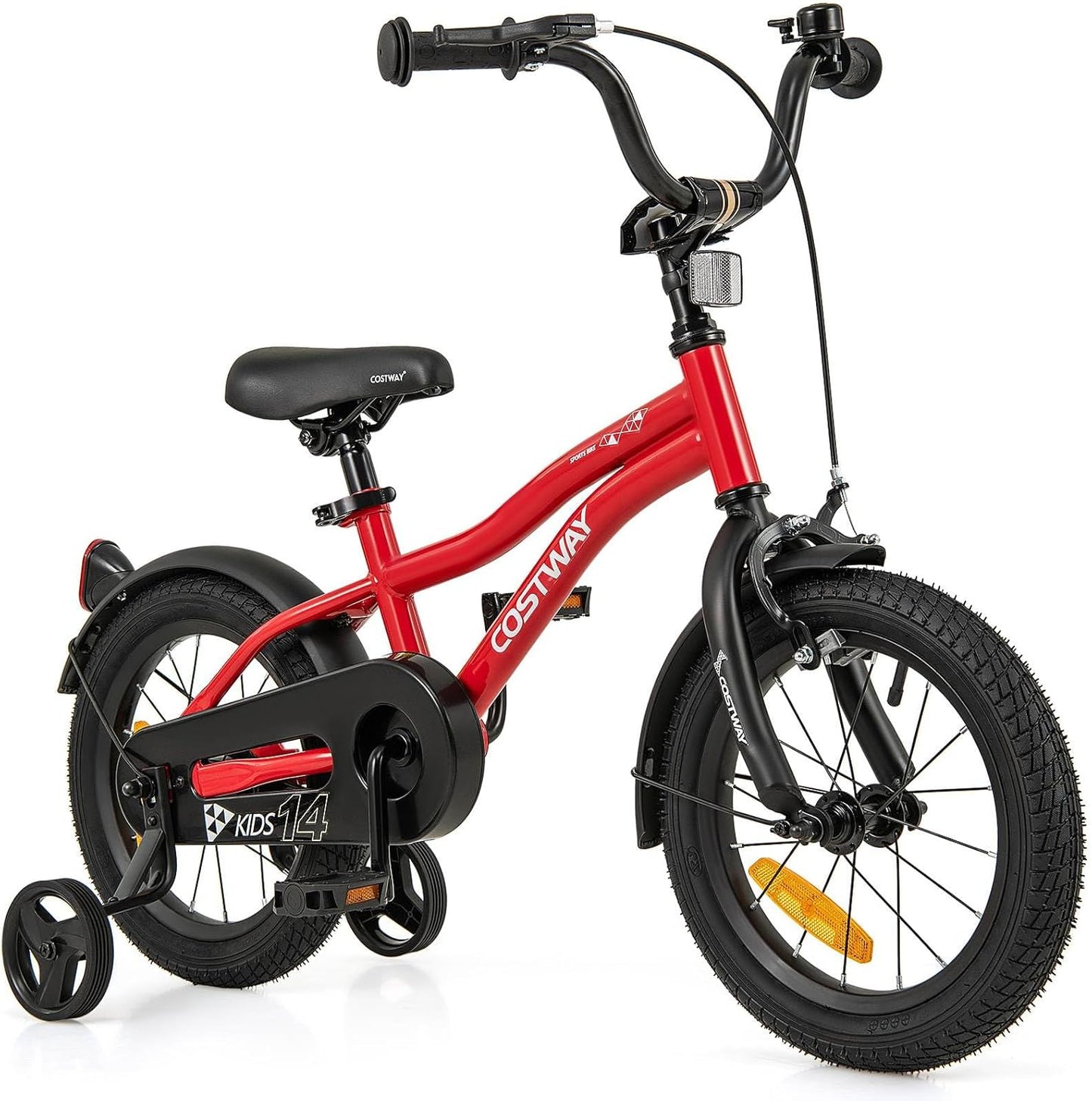 12/14/16/18 Inch Kids Bike Adjustable with Removable Training Wheels for Aged 3-8