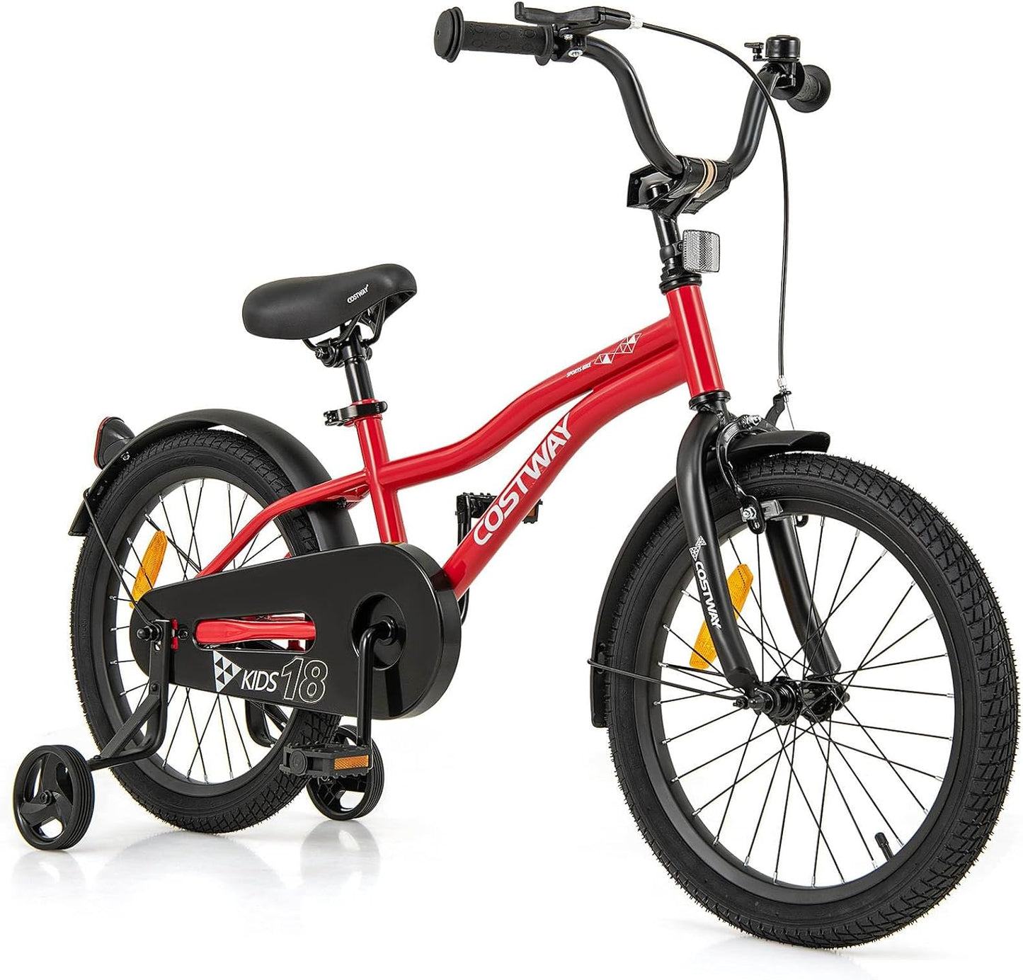 12/14/16/18 Inch Kids Bike Adjustable with Removable Training Wheels for Aged 3-8