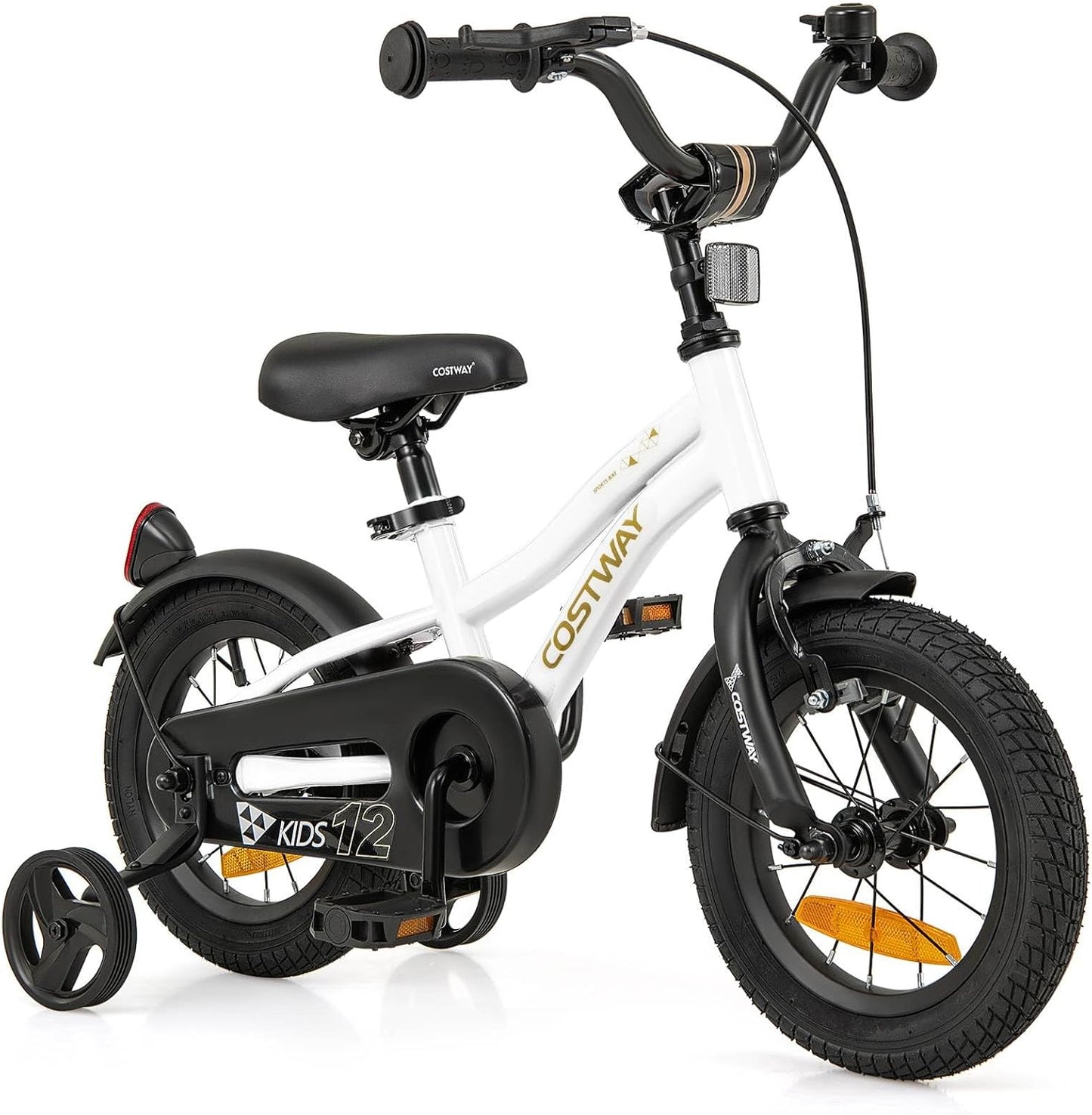 12/14/16/18 Inch Kids Bike Adjustable with Removable Training Wheels for Aged 3-8