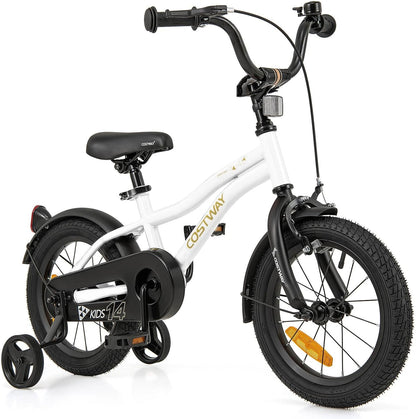 12/14/16/18 Inch Kids Bike Adjustable with Removable Training Wheels for Aged 3-8