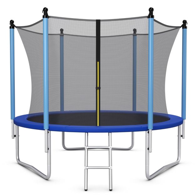 14 FT Outdoor Trampoline with Enclosure Net and Ladder