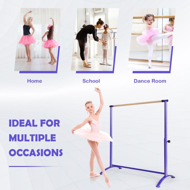130 cm Ballet Barre Bar with 4-Position Adjustable Height