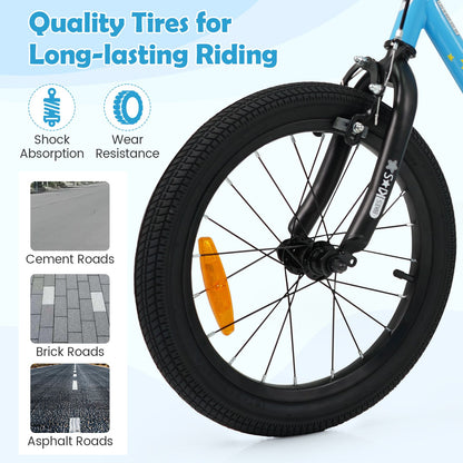 14/16-Inch Children Bicycle with Removable Training Wheels and Adjustable Seat for kids