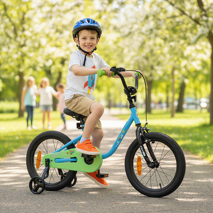 14/16-Inch Children Bicycle with Removable Training Wheels and Adjustable Seat for kids