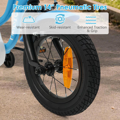 12/14/16/18 Inch Kids Bicycle with Training Wheels and Dual Brake System for Girls and Boys