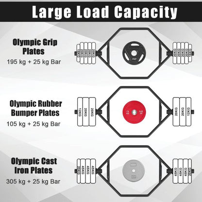 142cm Olympic Hex Barbell Bar Trap Weight Lifting for Gym and Home