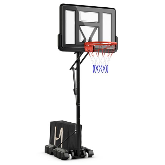 Portable Basketball Hoop System with Easy Height Adjustment