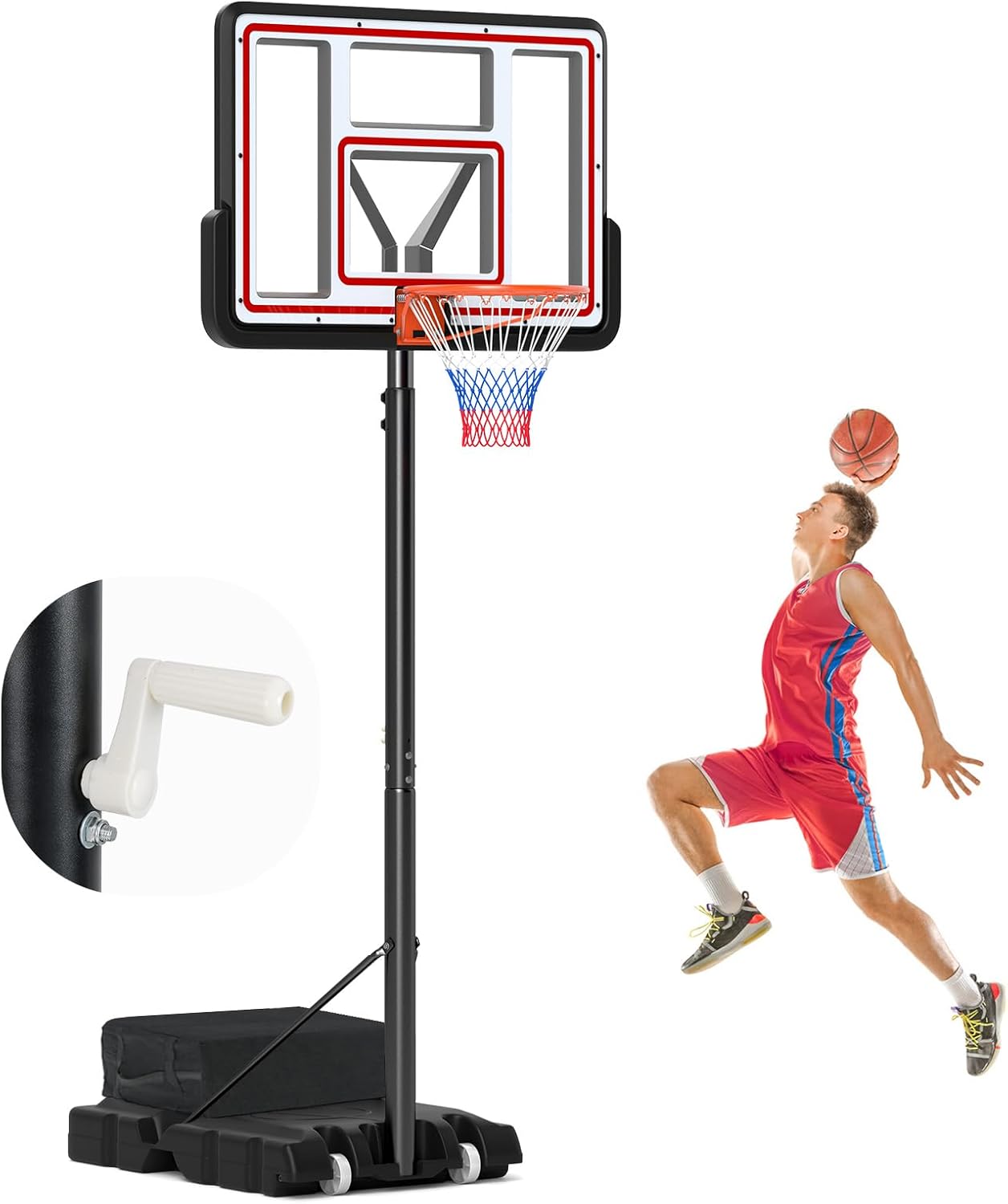 Outdoor Basketball Hoop Stand System for Adults