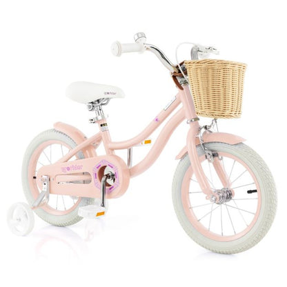 Kids Bike with Training Wheels and Adjustable Handlebar