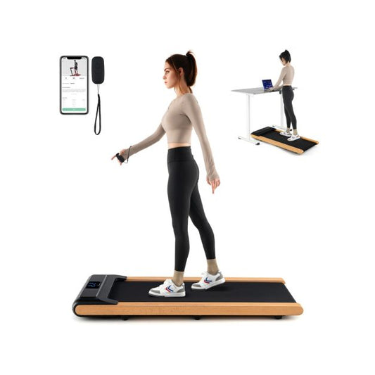 Under Desk Treadmill with Remote/APP Control and LED Display Solid Wood Edge Banding
