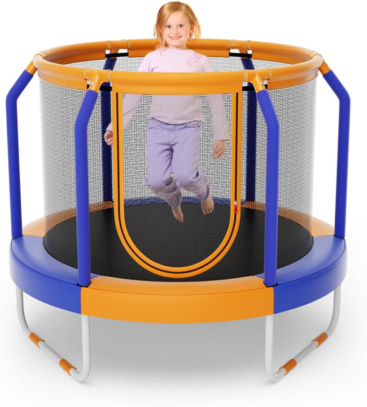Mini Trampoline with Enclosure for Boys & Girls Age 3-6 Years Old