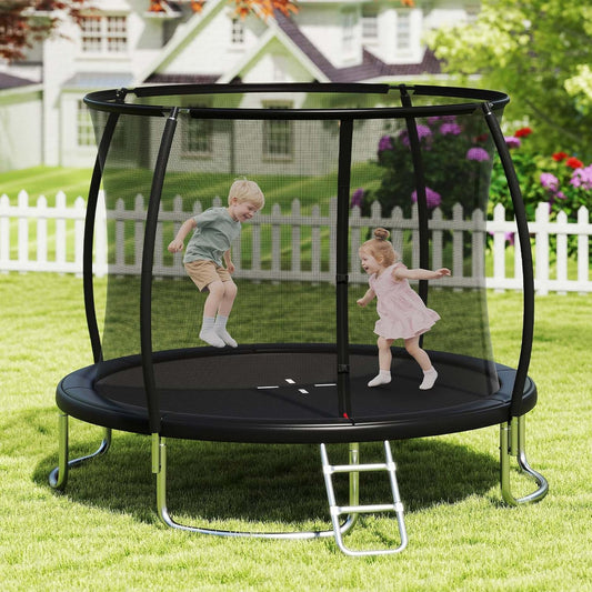 Heavy-Duty Recreational Trampoline with Safety Enclosure Net