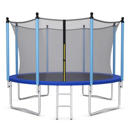 12 FT Outdoor Trampoline with Enclosure Net and Ladder