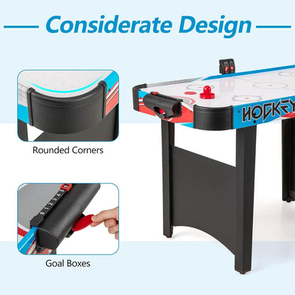 Indoor Hockey Game Table w/LED Scoreboard & Powerful 12V Motor for Adults and Kids