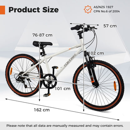 20/24 Inch Child Bicycle for Boys Girls Aged 8+ Years Old with Suspension Fork