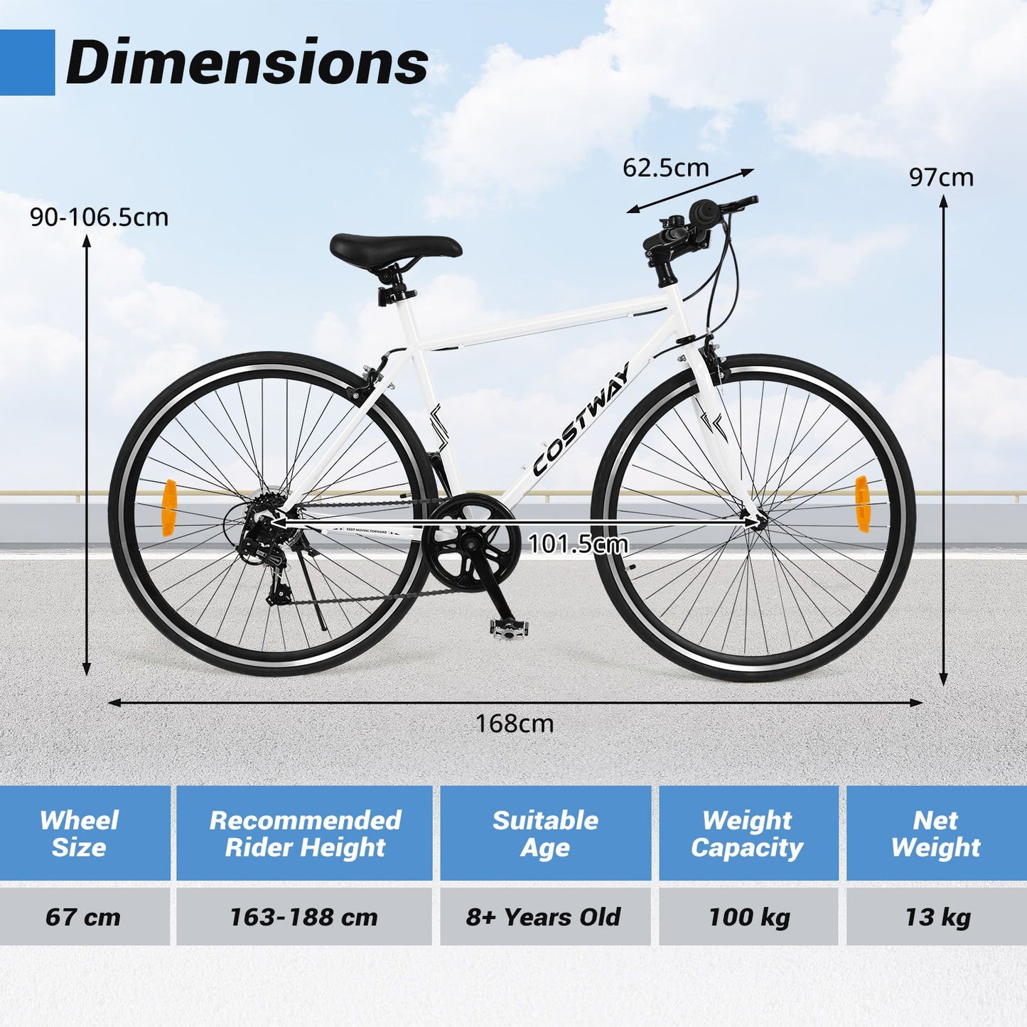 26 Inch Mountain Bike with All-terrain Rubber Wheels and Dual Brakes for Adults and Teens