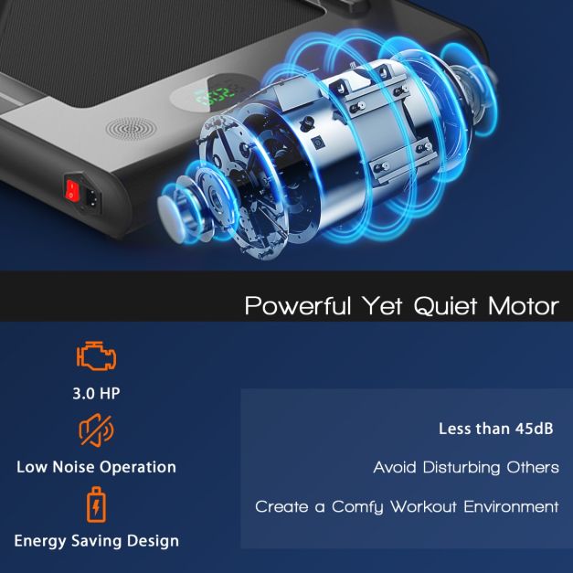 3 in 1 Folding Treadmill with Smart App and LED Display
