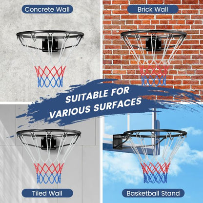 45 CM Basketball Rim Replacement Wall Mounted Basketball Hoop