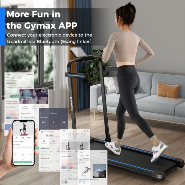 3.0 HP 2 in 1 Folding Treadmill with Incline Remote Control