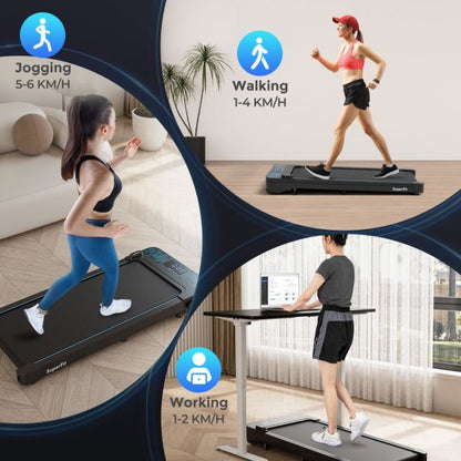 140kg Capacity Under Desk Treadmill with APP Control and LED Display