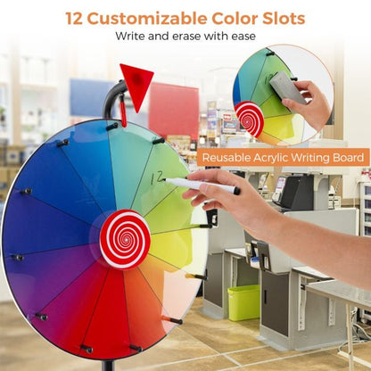 40cm Prize Wheel Height Adjustable with Folding Floor Stand