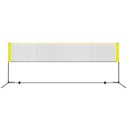 Portable Badminton Set with 2 Shuttlecocks Footpads Clamp Pads Carry Bag