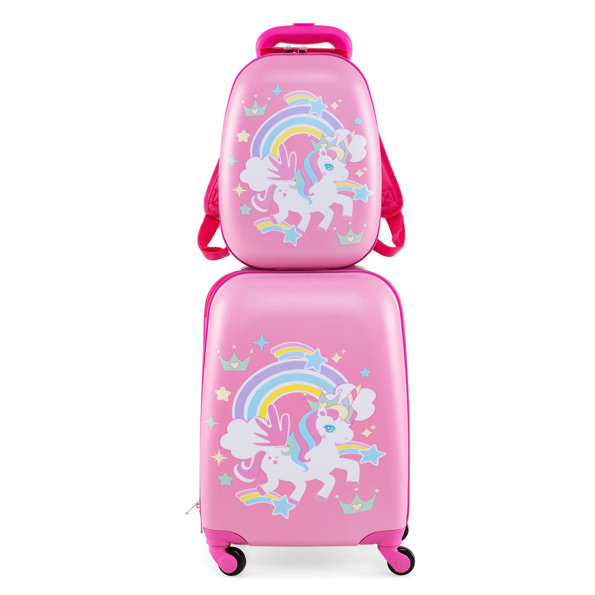 2-Piece Carry-on Luggage Set with Spinner Wheels for Children