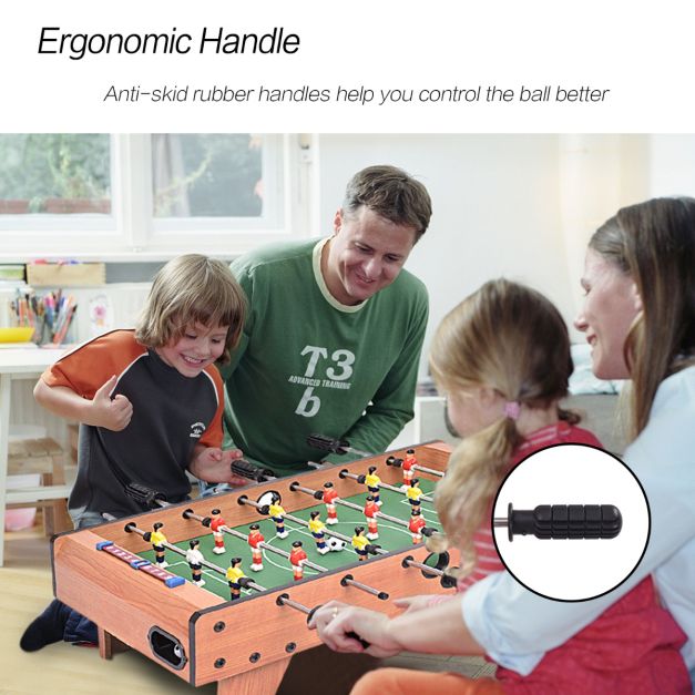 69cm Tabletop Foosball Table with Wooden Raised Legs