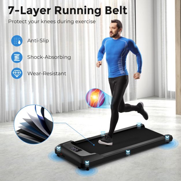 Under Desk Treadmill with Remote Control and LED Display for Home and Office