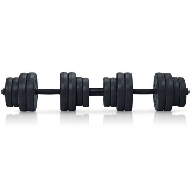 2 in 1 30KG Adjustable Dumbbell Set with Barbell Link Accessories