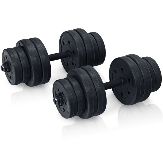 2 in 1 30KG Adjustable Dumbbell Set with Barbell Link Accessories